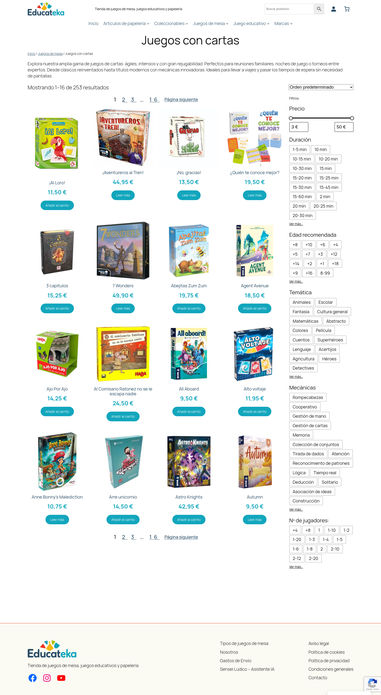 Captura de pantalla de Tienda Educateka