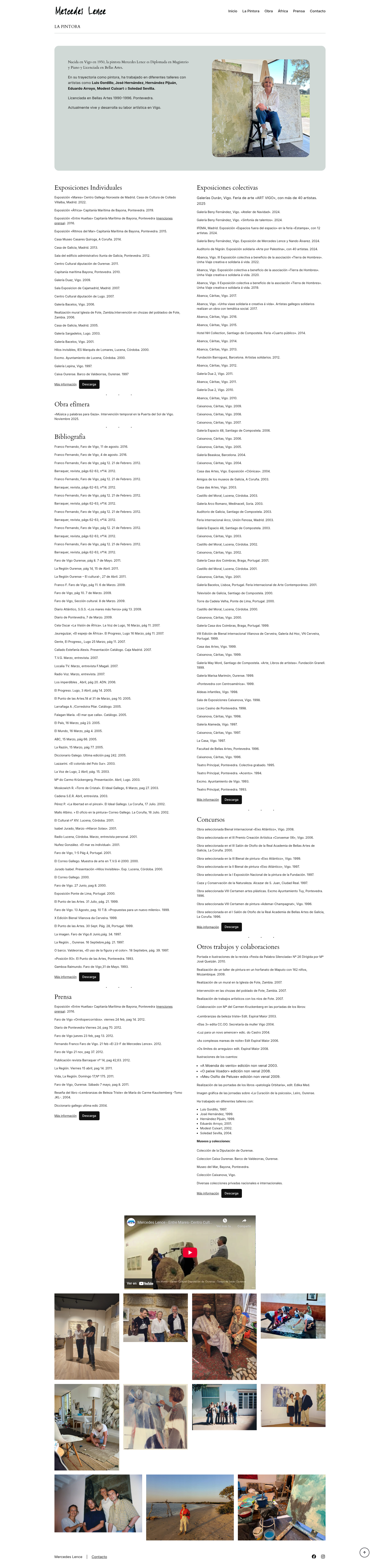 Captura de pantalla de Mercedes Lence