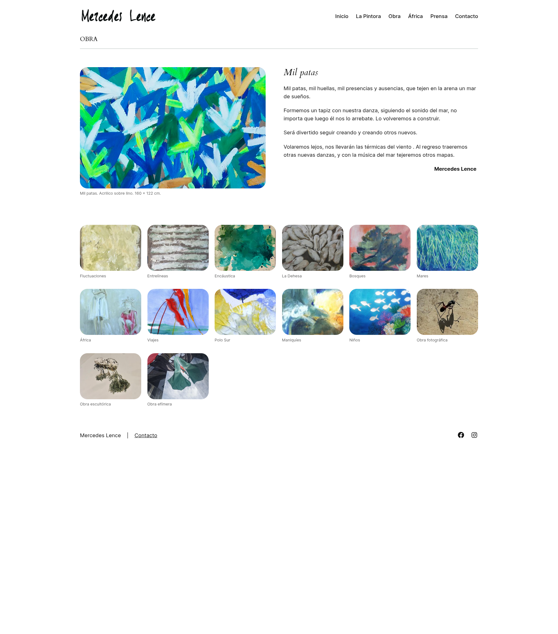 Captura de pantalla de Mercedes Lence