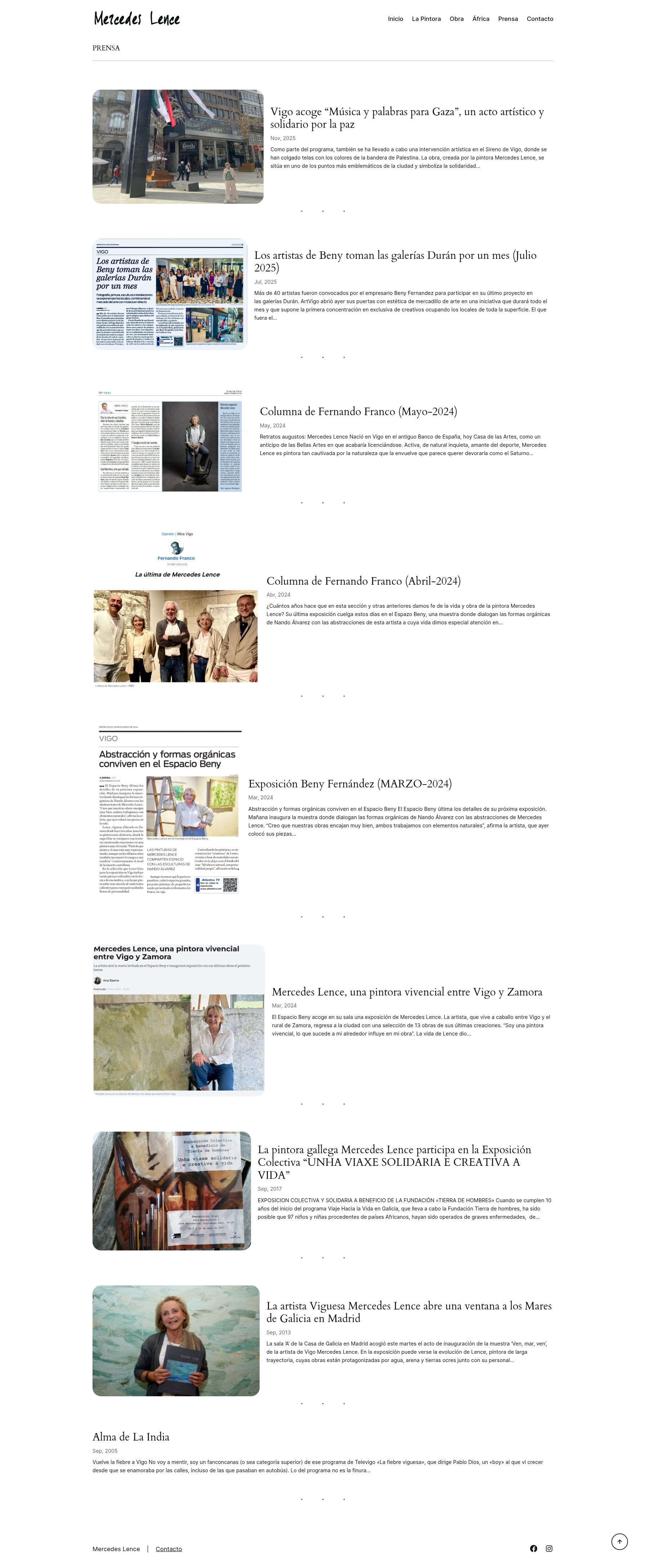 Captura de pantalla de Mercedes Lence