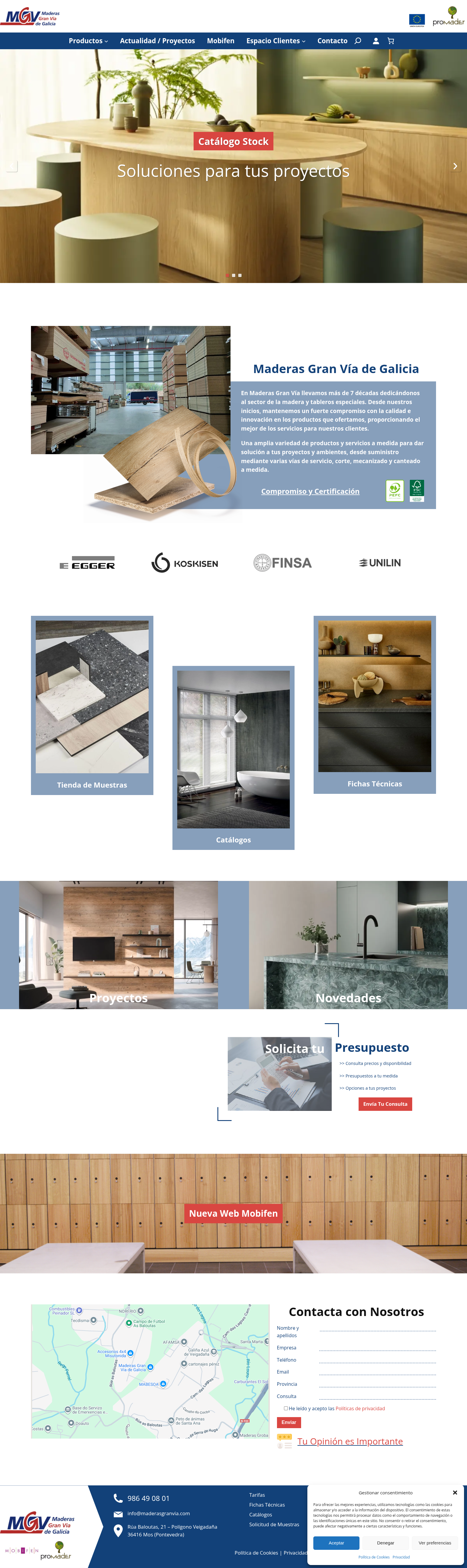 Proyecto Maderas Gran Vía - Desarrollo web