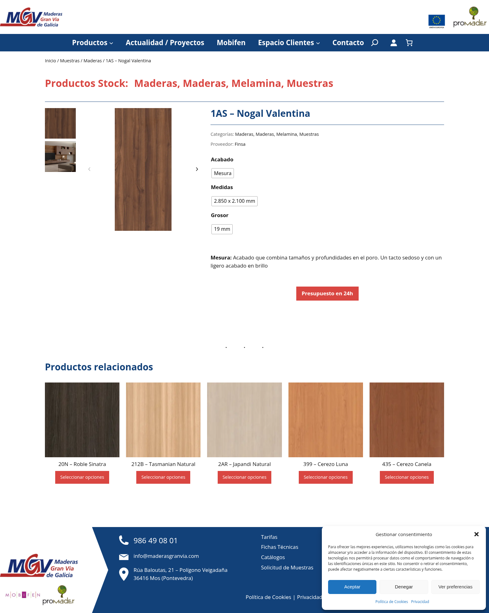 Captura de pantalla de Maderas Gran Vía