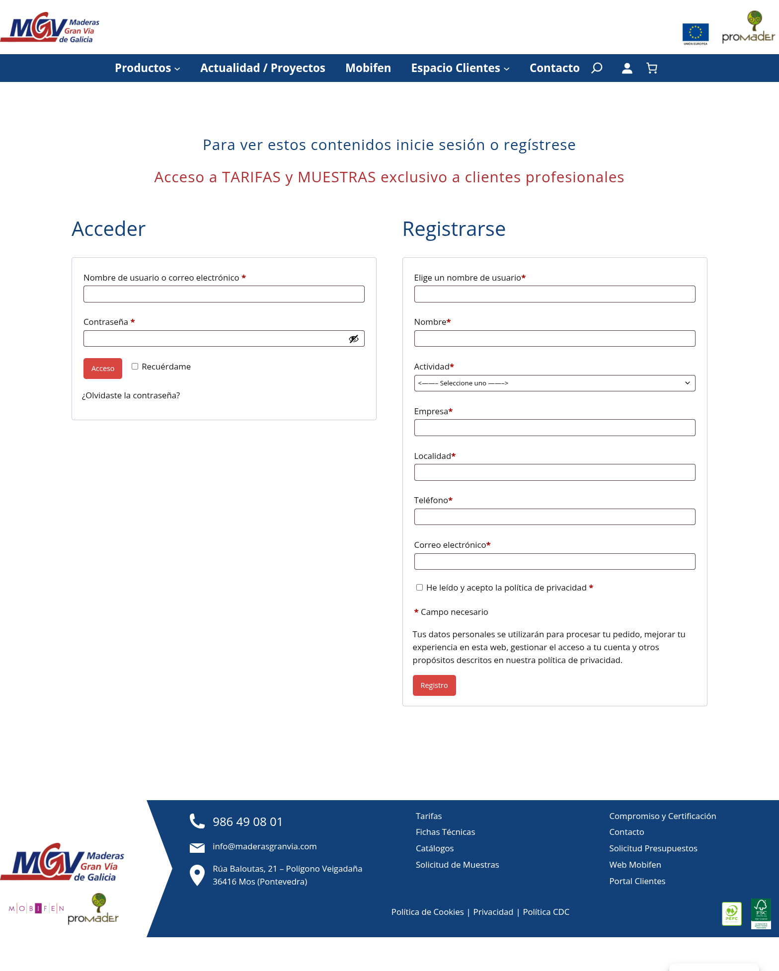 Captura de pantalla de Maderas Gran Vía